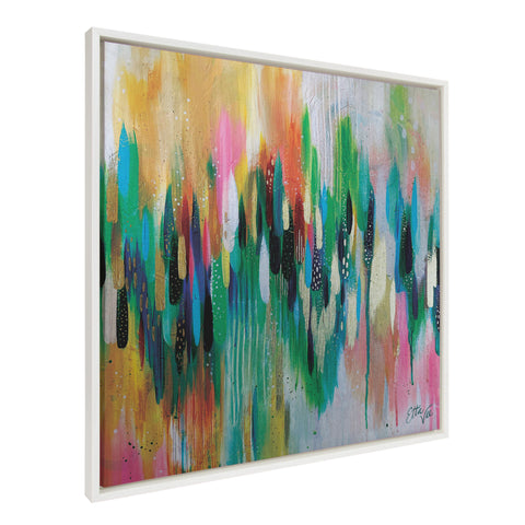 Sylvie Brushstroke 155 Framed Canvas by Jessi Raulet of Ettavee