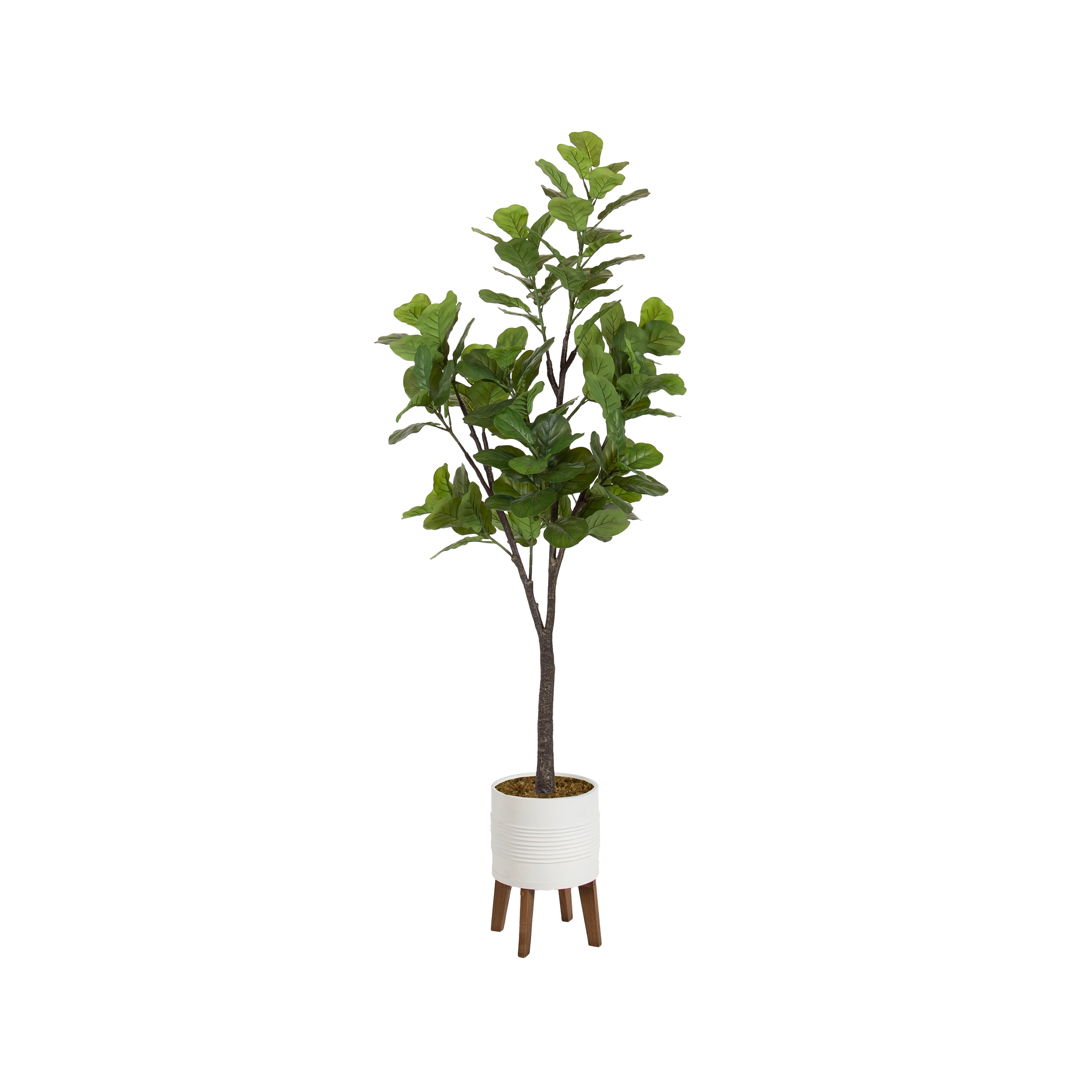 Faux Tree White Rustic Brown 6.5' 1