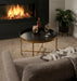 Coffee Table Black Gold 28.25x28.25x19 7