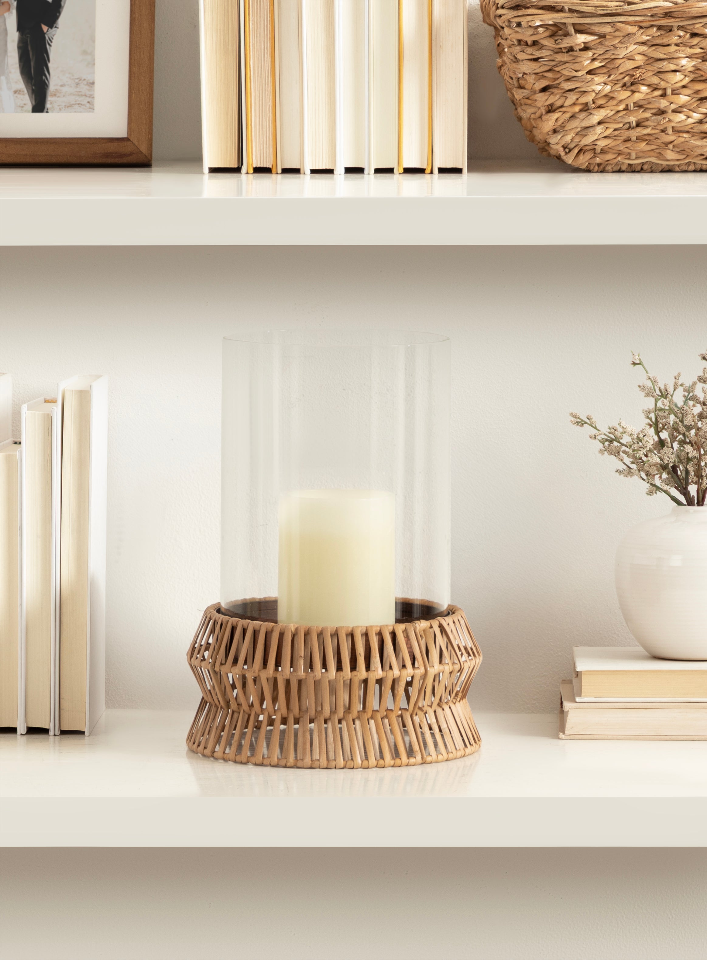 Rashana Rattan Pillar Candle Holder