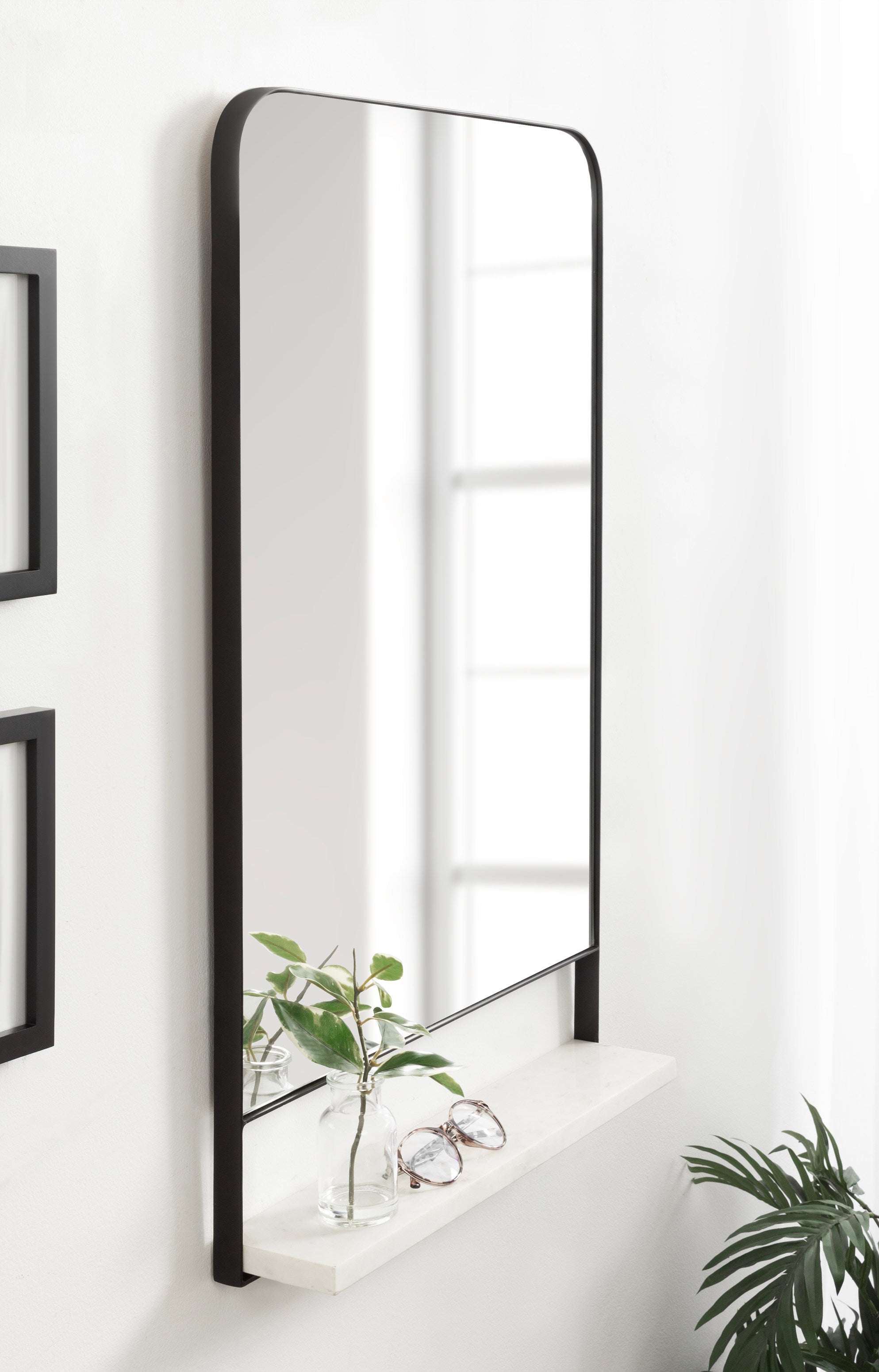 Chadwin Rectangle Wall Mirror with Shelf