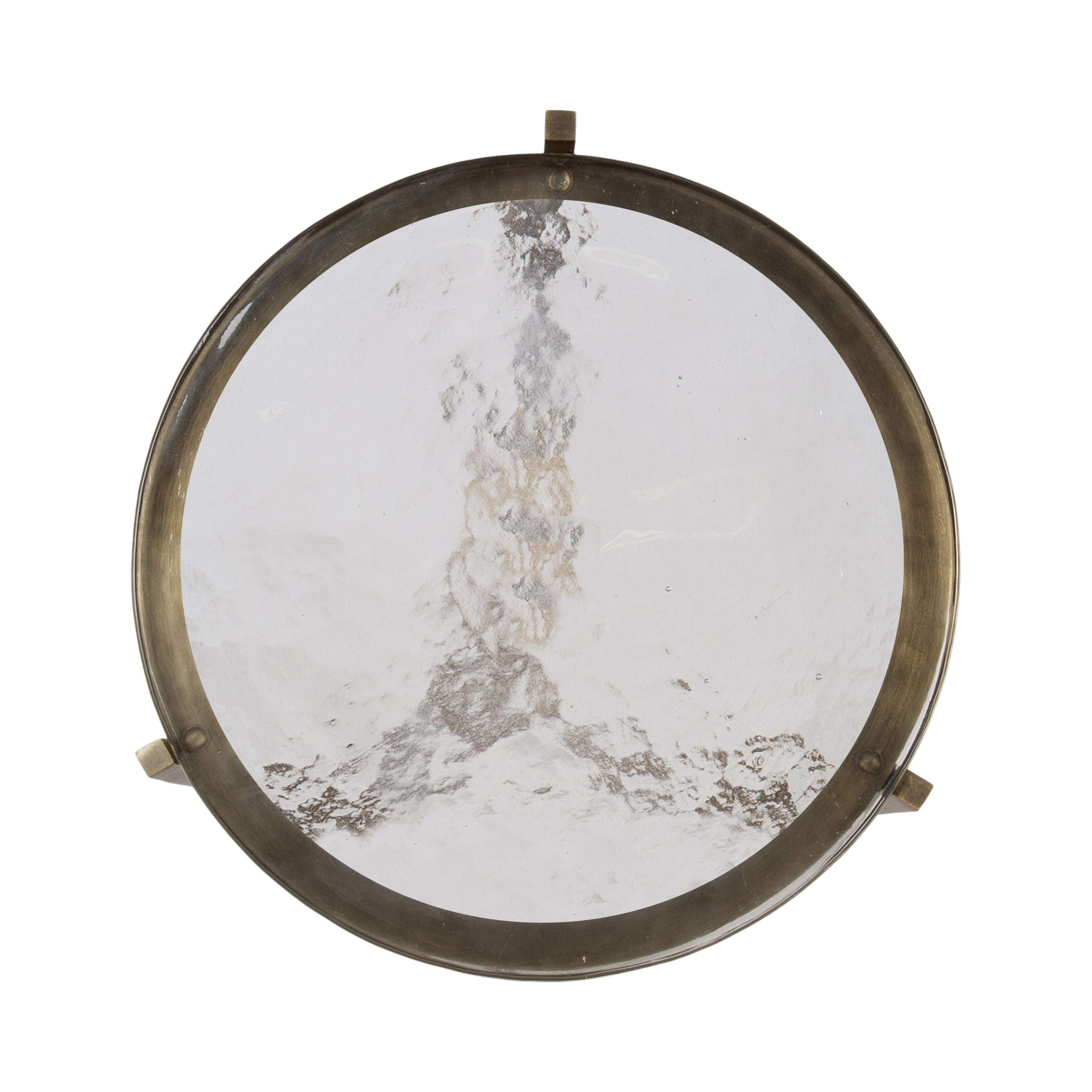 Side Table Clear Gold 13x13x24 4