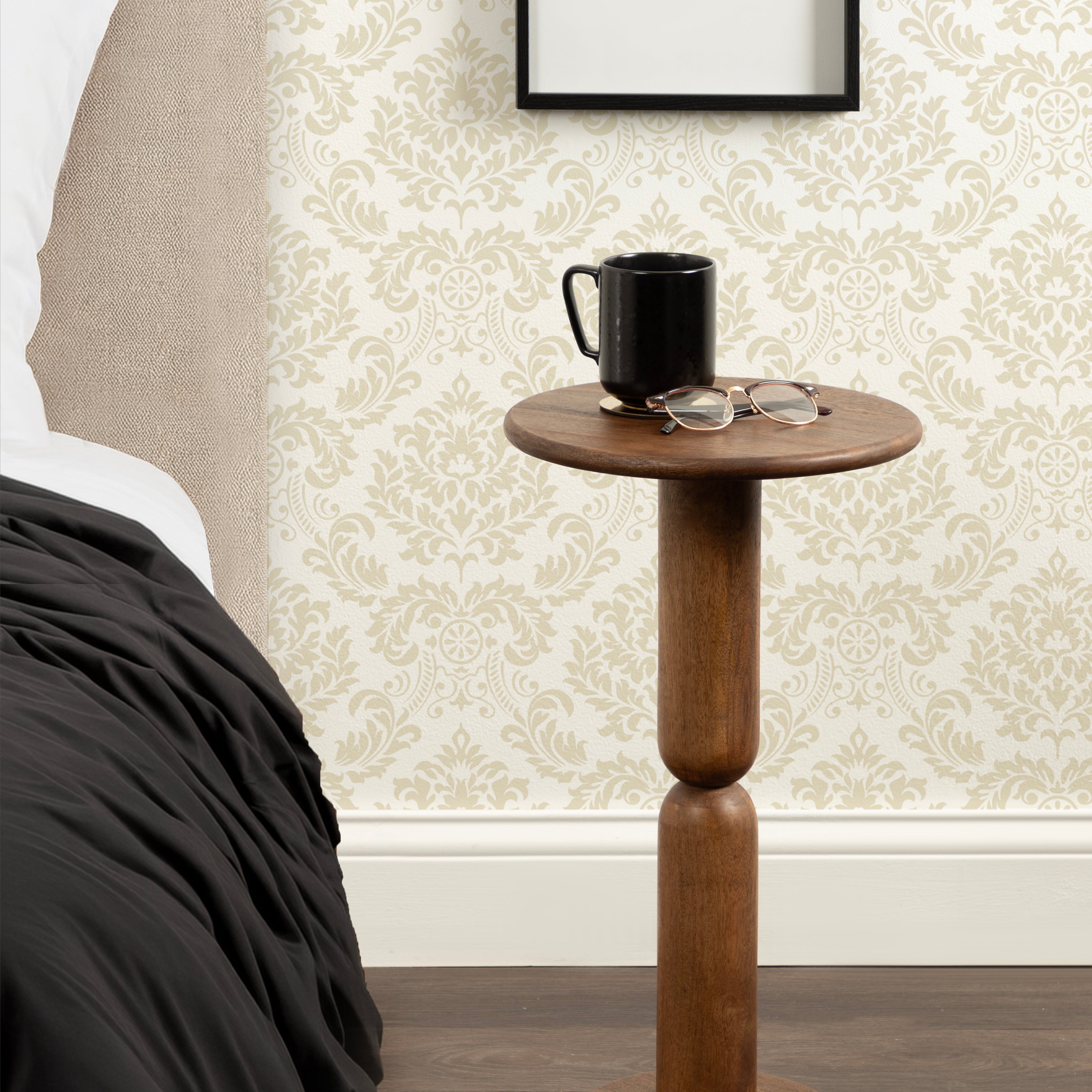 Side Table 12x12x22 Walnut Brown 7
