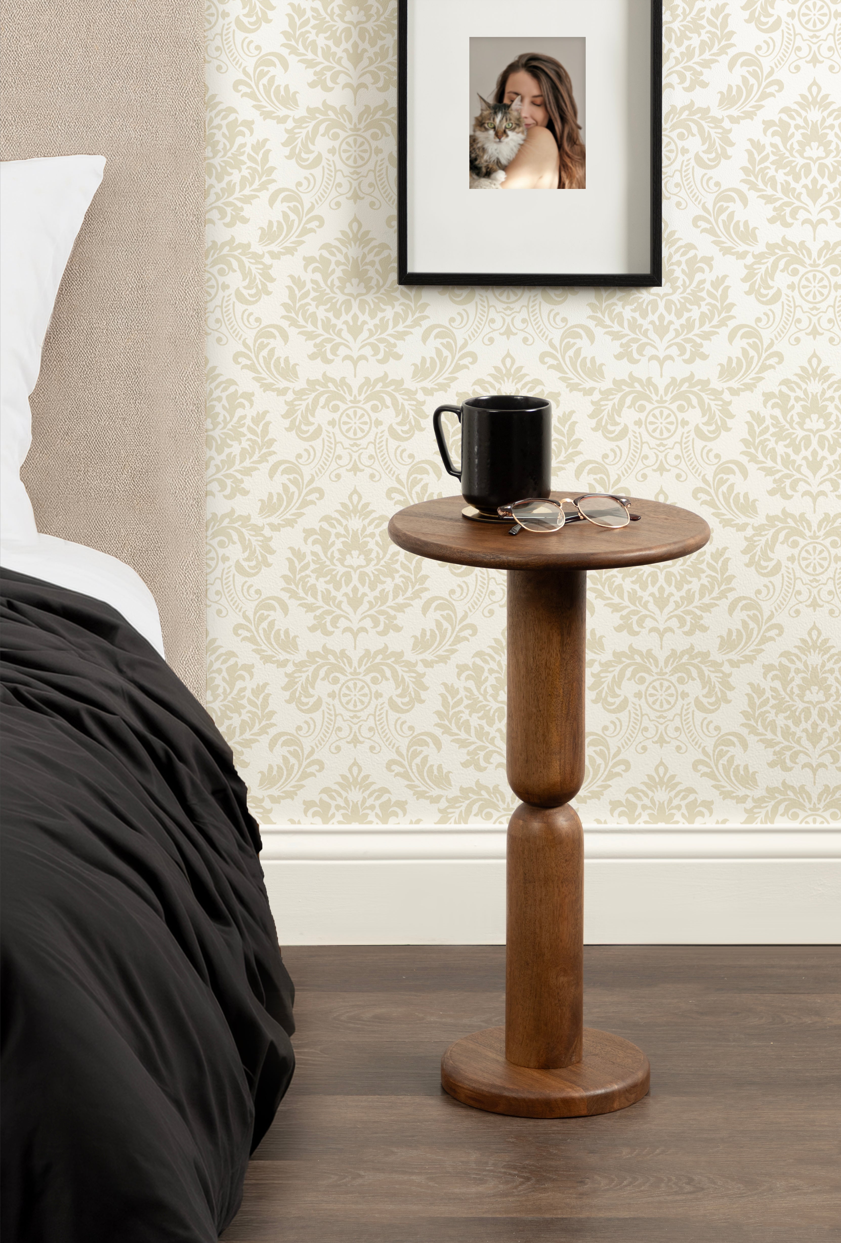Side Table Walnut Brown 12x12x22 7