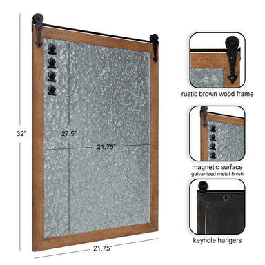 Magnetic Board Rustic Brown 22x32 2