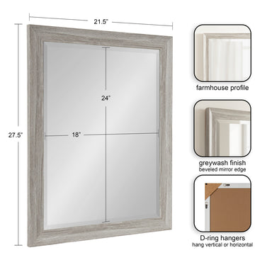 Rectangle Mirror Gray 22x28 2