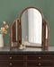 Functional Mirror Walnut Brown 32x28 7