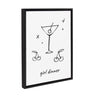 Sylvie Girl Dinner Framed Canvas by Honey Island Studio