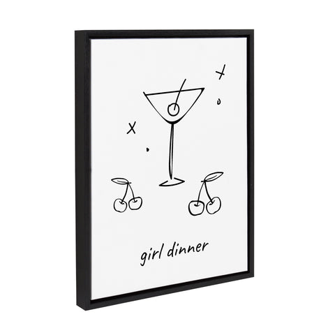 Sylvie Girl Dinner Framed Canvas by Honey Island Studio