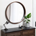 Round Mirror Dark Brown 30" Diameter 7