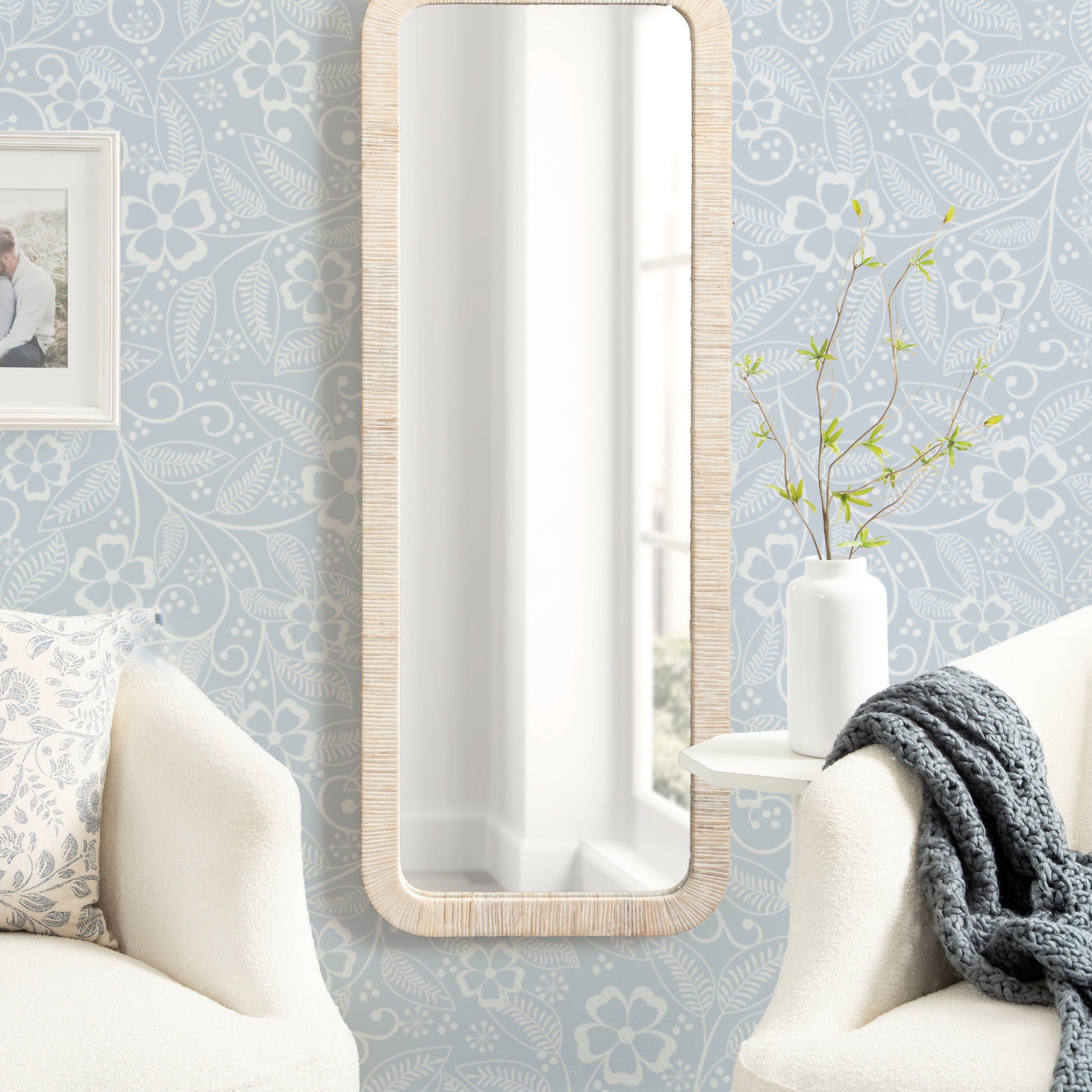 Full Length Mirror 18x48 White 6
