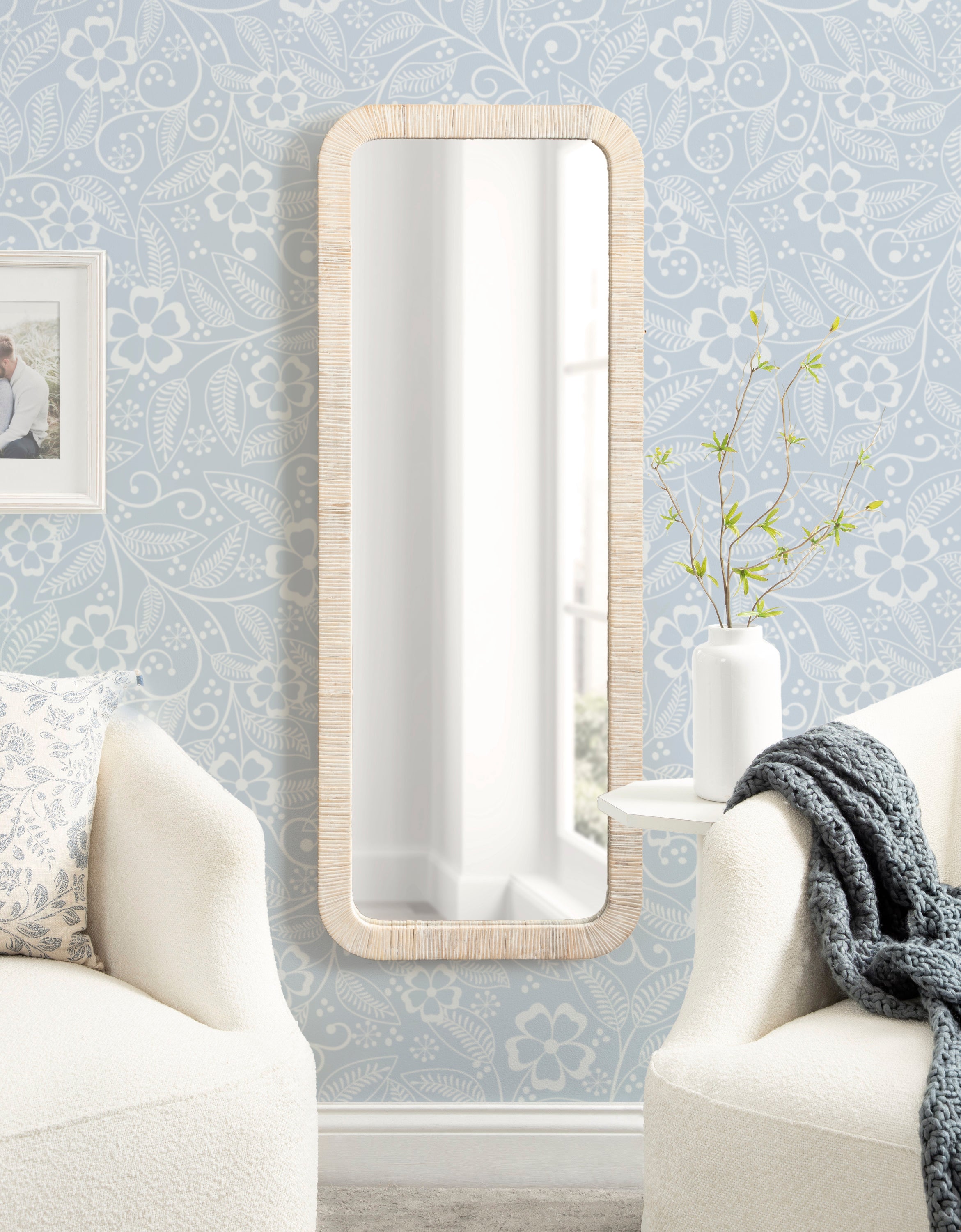 Full Length Mirror 18x48 White 6