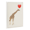 Sylvie Beaded Giraffe in Love Framed Canvas by July Art Prints