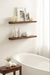 Floating Shelf Walnut Brown 2 Piece 24 Inch 7