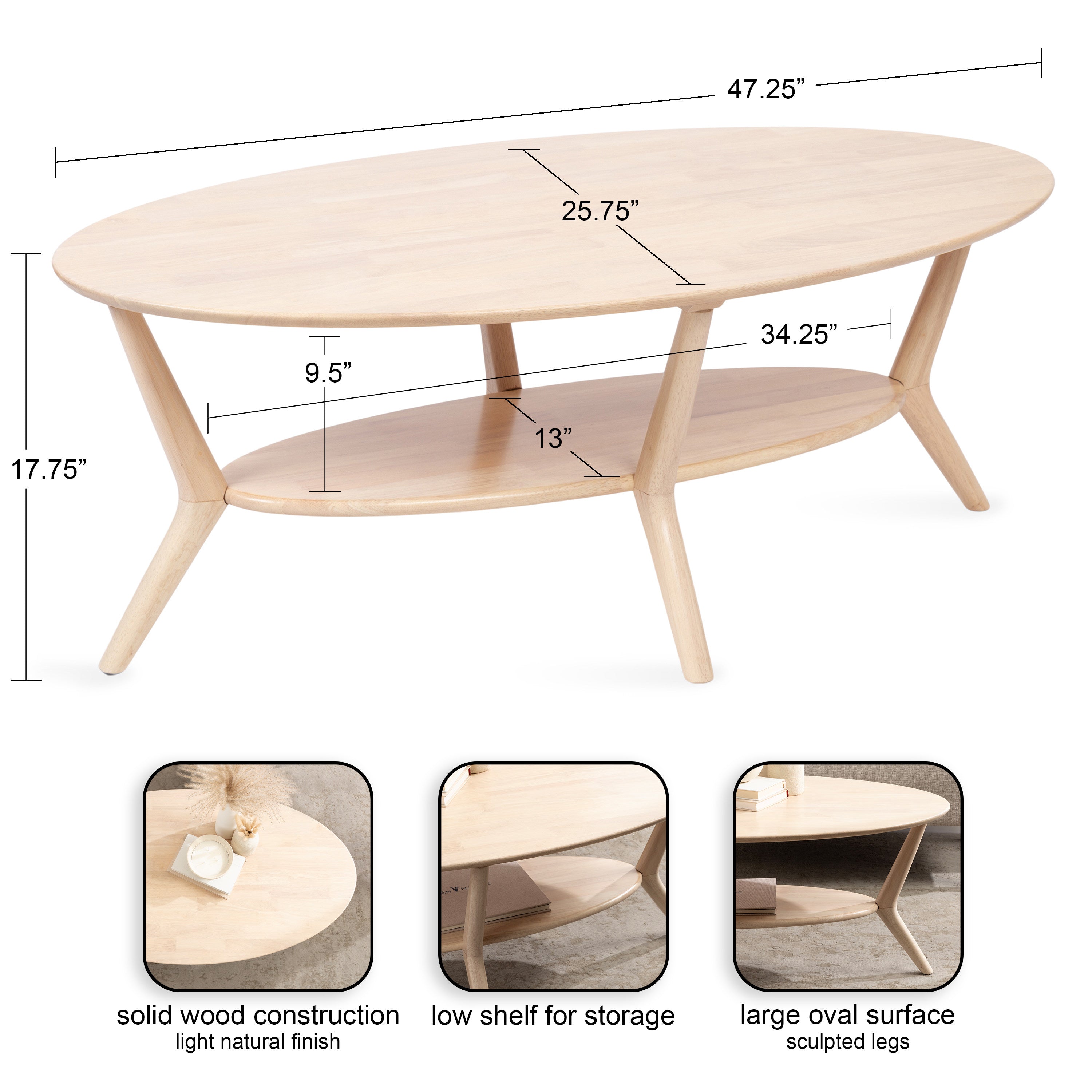 Nylah Oval Coffee Table