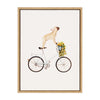 Sylvie Frenchie Bulldog on a Bicycle Framed Canvas by Amy Peterson Art Studio