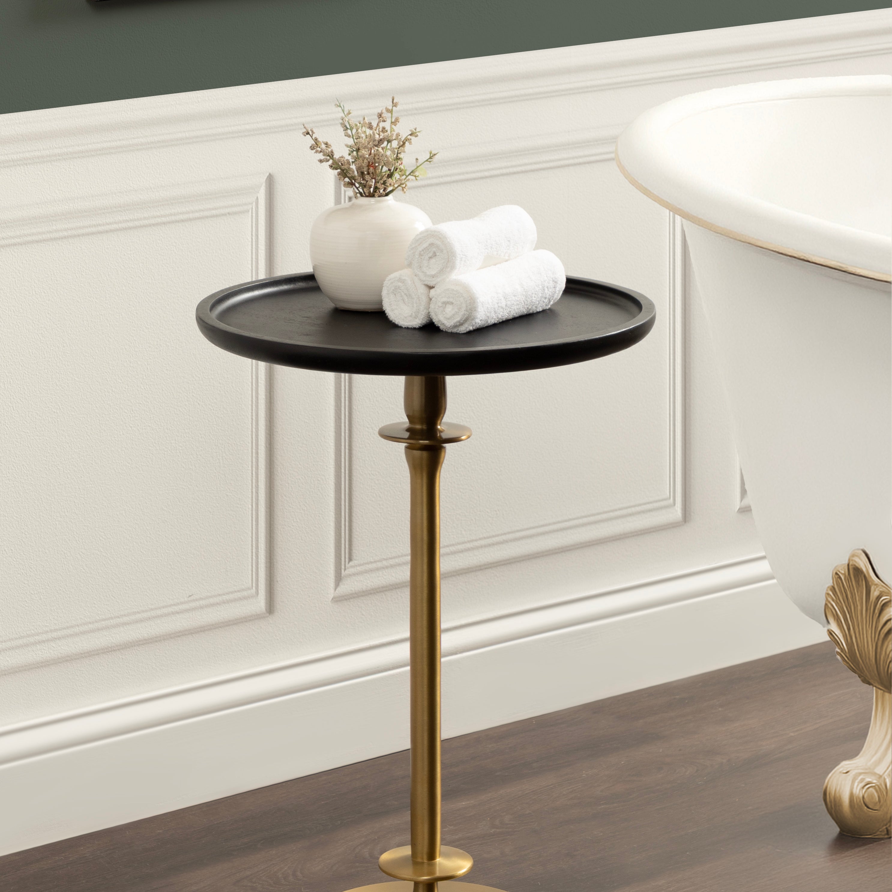 Side Table 17x17x24 Black Gold 7