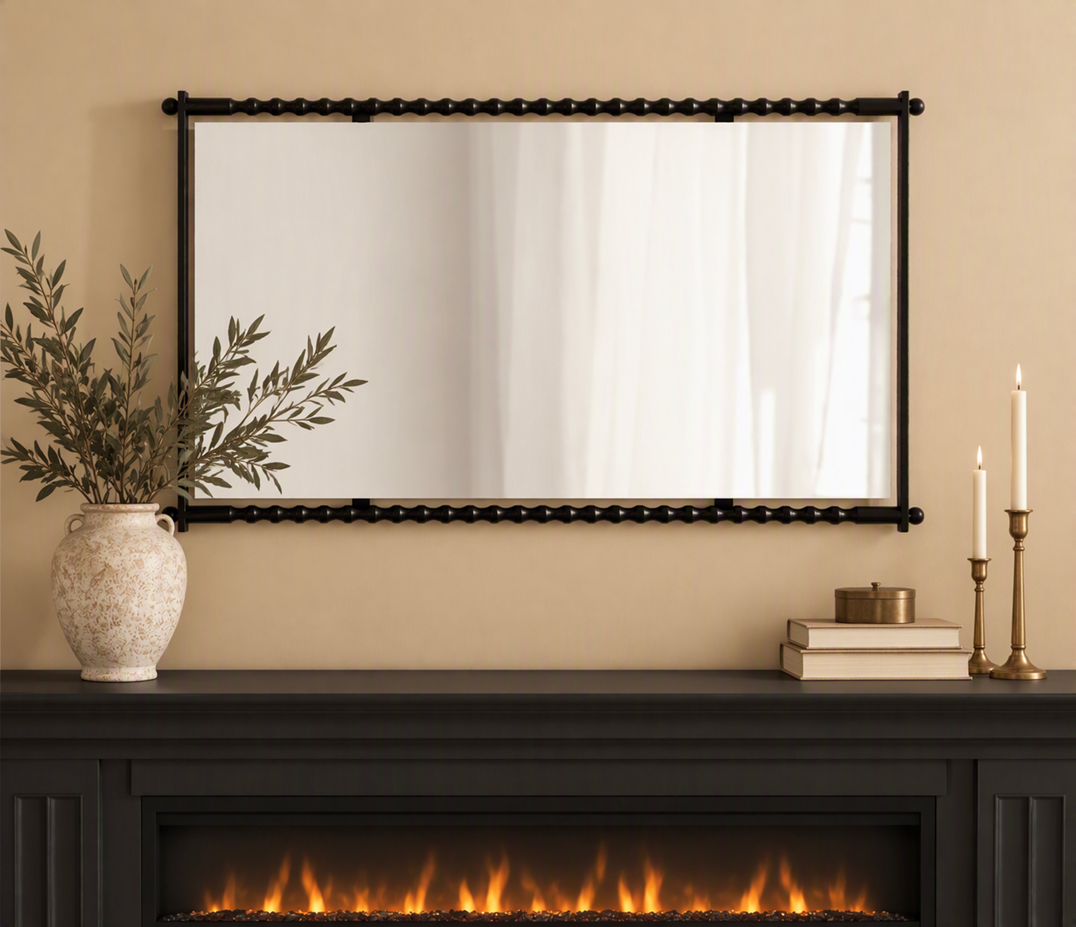 Rectangle Mirror Black 24x42 7