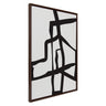 Sylvie Bold Sophisticated Abstract Black Stroke Framed Canvas by The Creative Bunch Studio