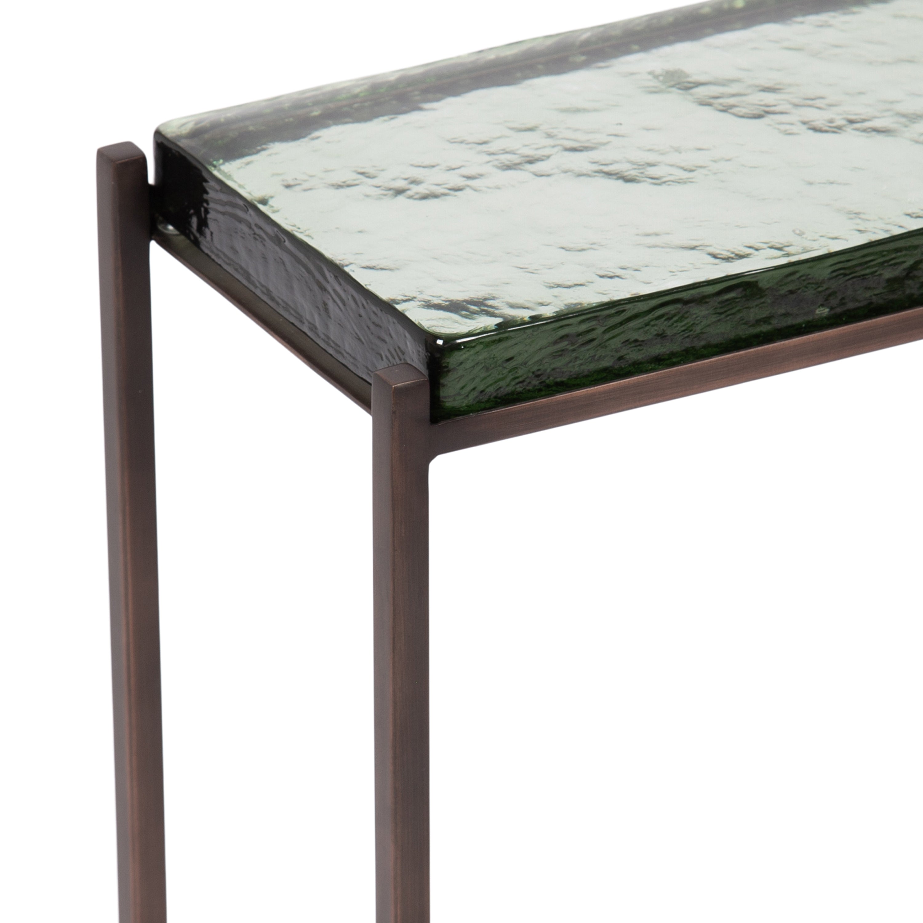 Side Table 12x7x22 Green Bronze 3