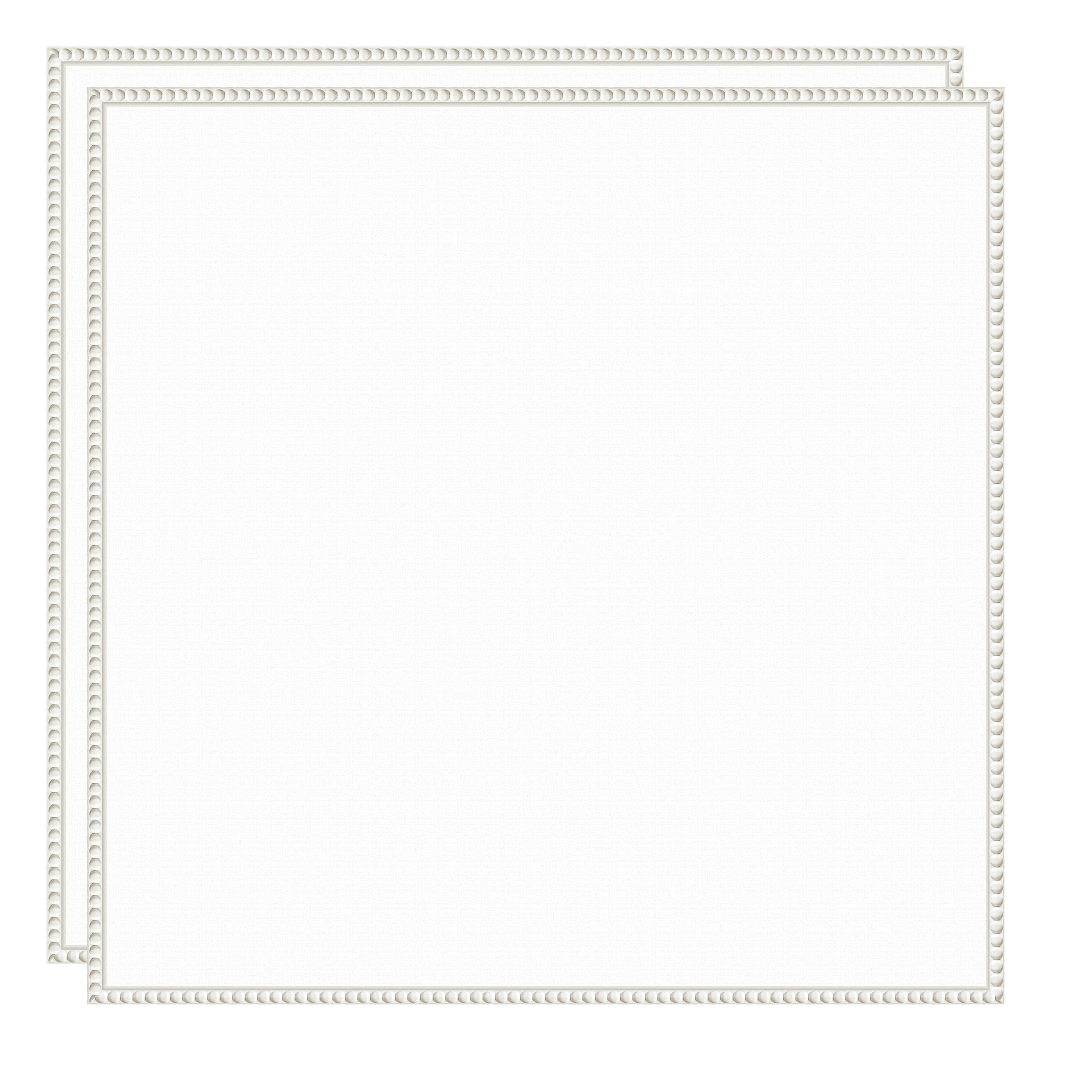 Art Set 2 Piece Set 30x30 Sylvie Beaded White 1