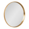 Travis Round Wood Accent Wall Mirror