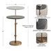 Drink Table Black Gold 14x14x30 2