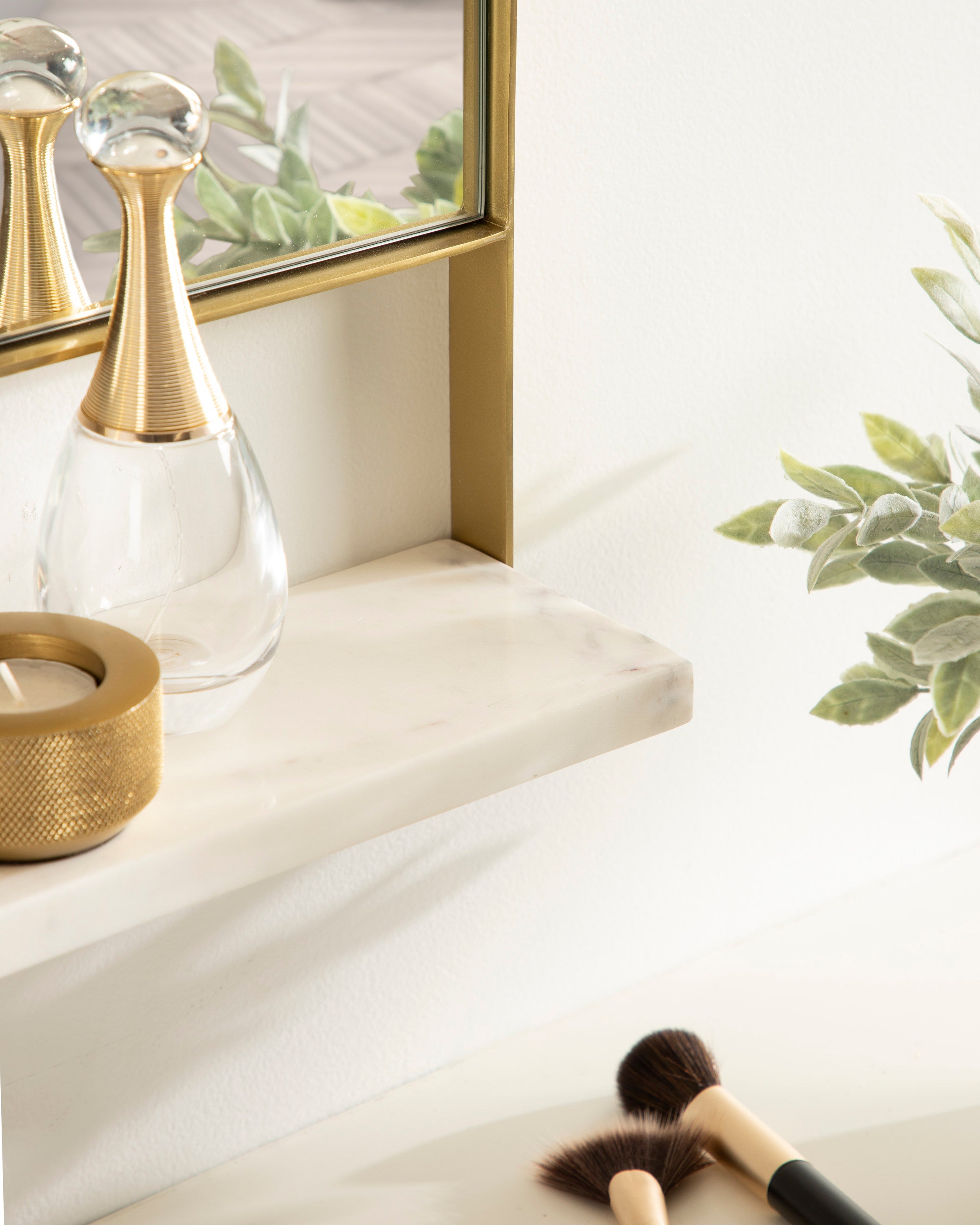 Chadwin Arch Wall Mirror with Shelf