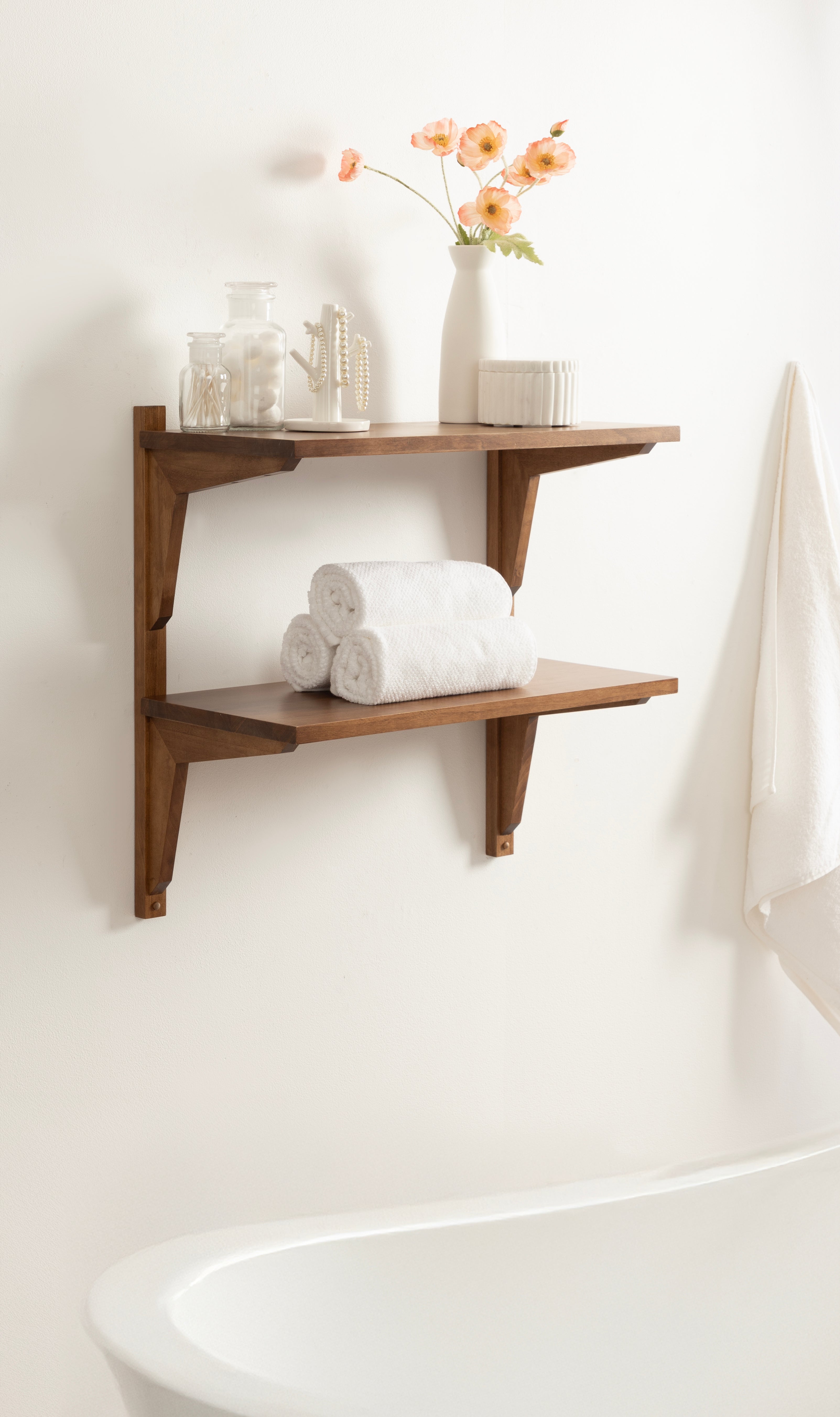 Accent Shelf Rustic Brown 24x12x24 6