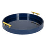 Lipton Round Decorative Tray with Metal Handles