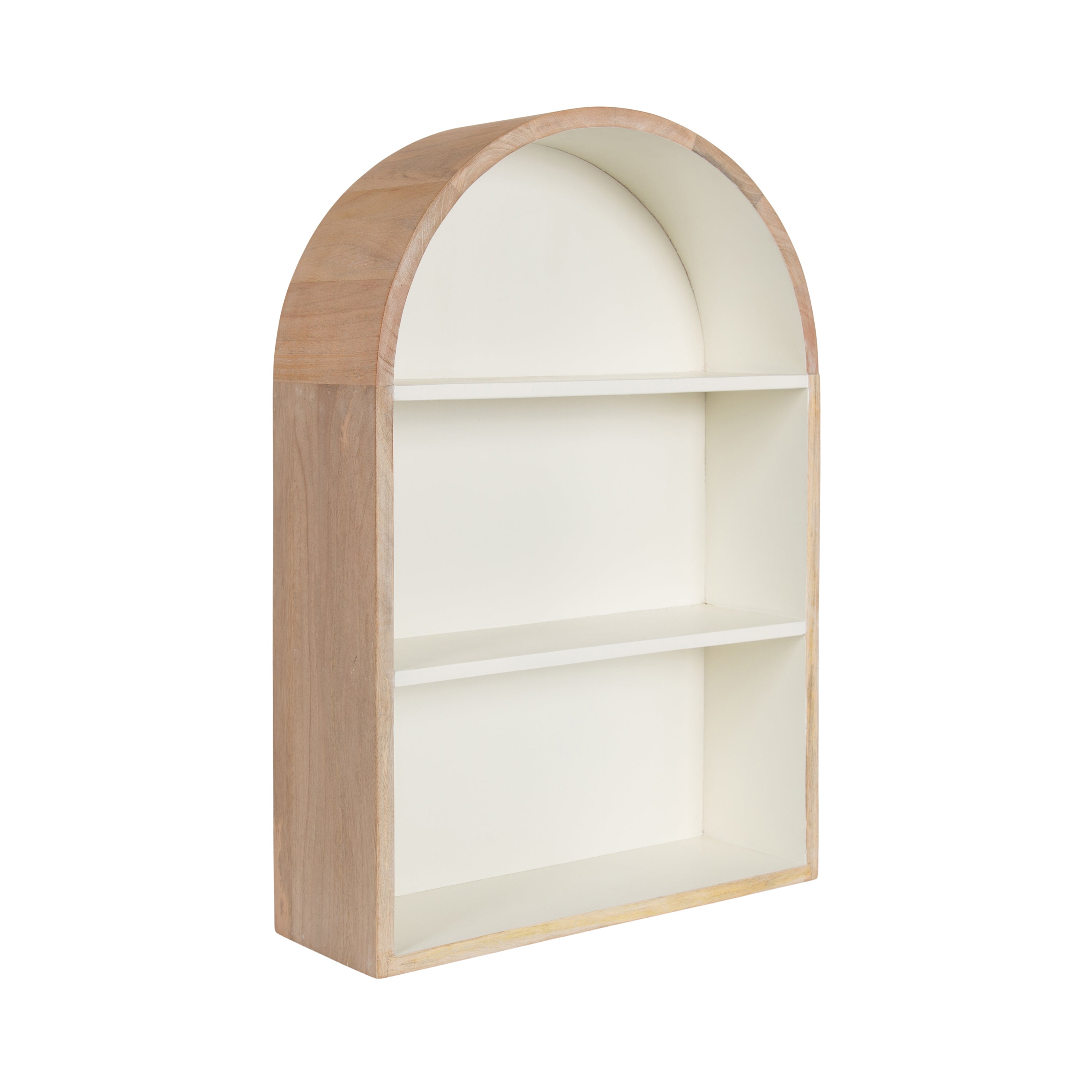 Accent Shelf White Natural 18x6x26 1