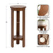 Side Table Walnut Brown 12x12x30 2