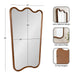 Irregular Mirror Walnut Brown 24x36 2