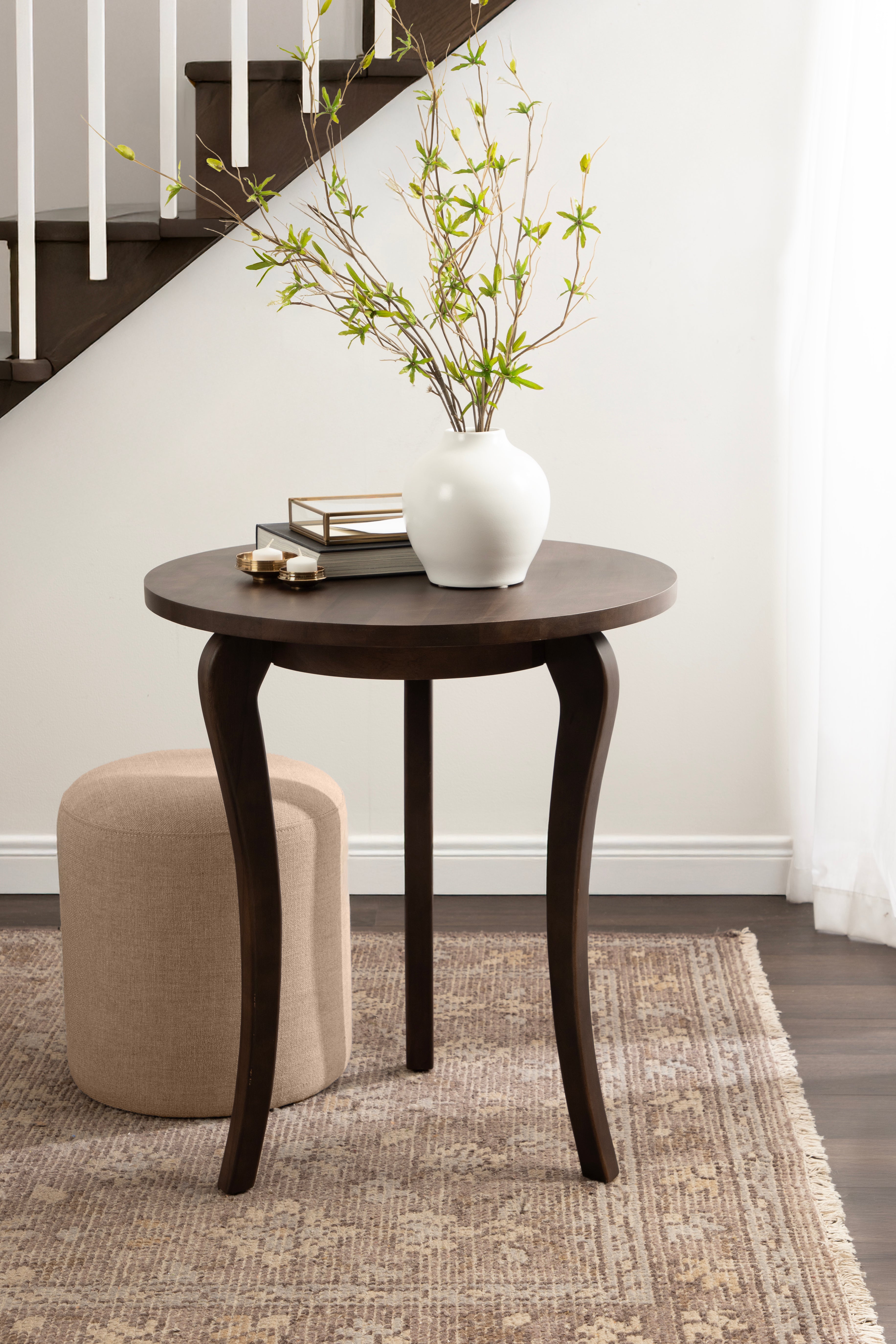 Console Table Dark Brown 26x26x30 7