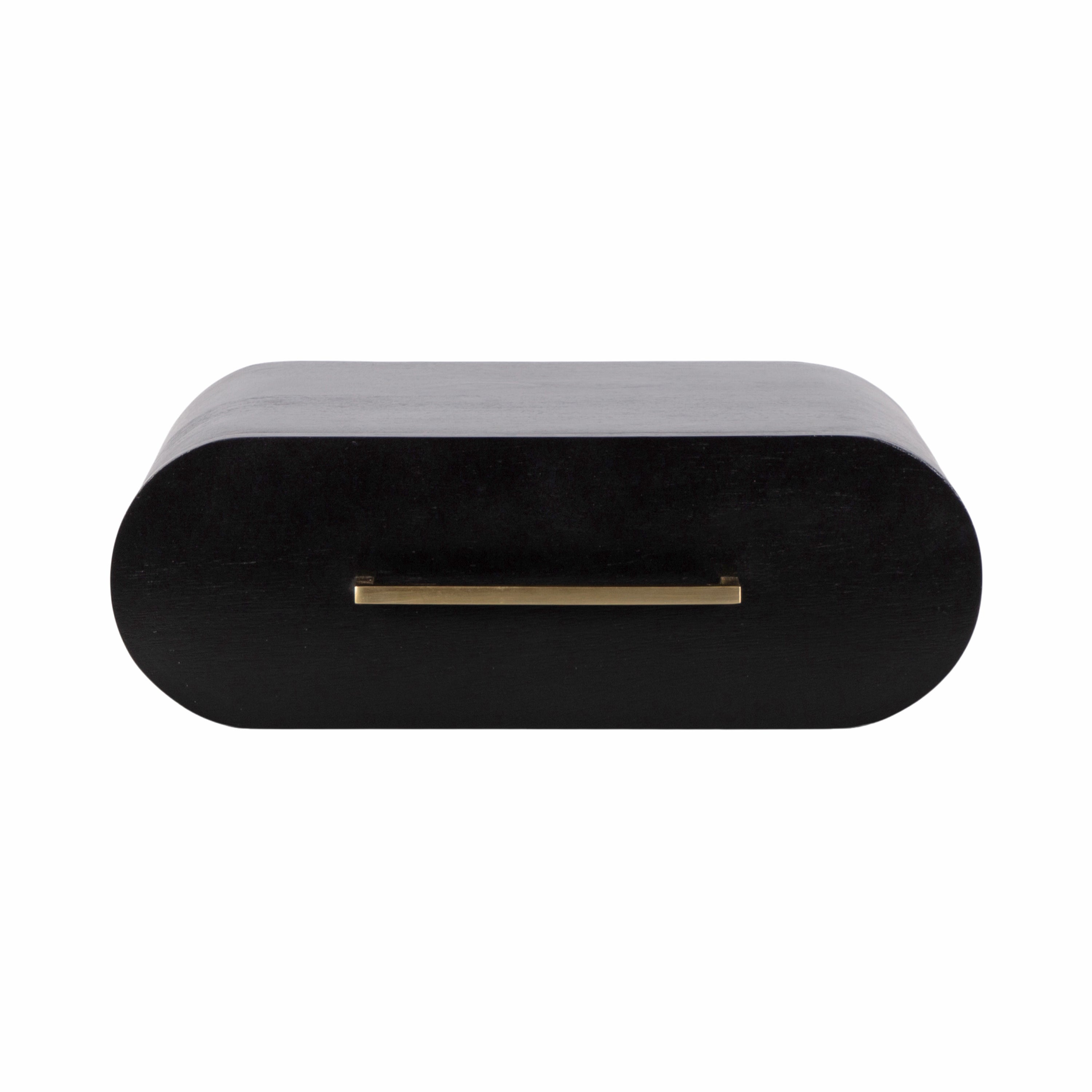 Floating Side Table Black Gold 18x14x6 5