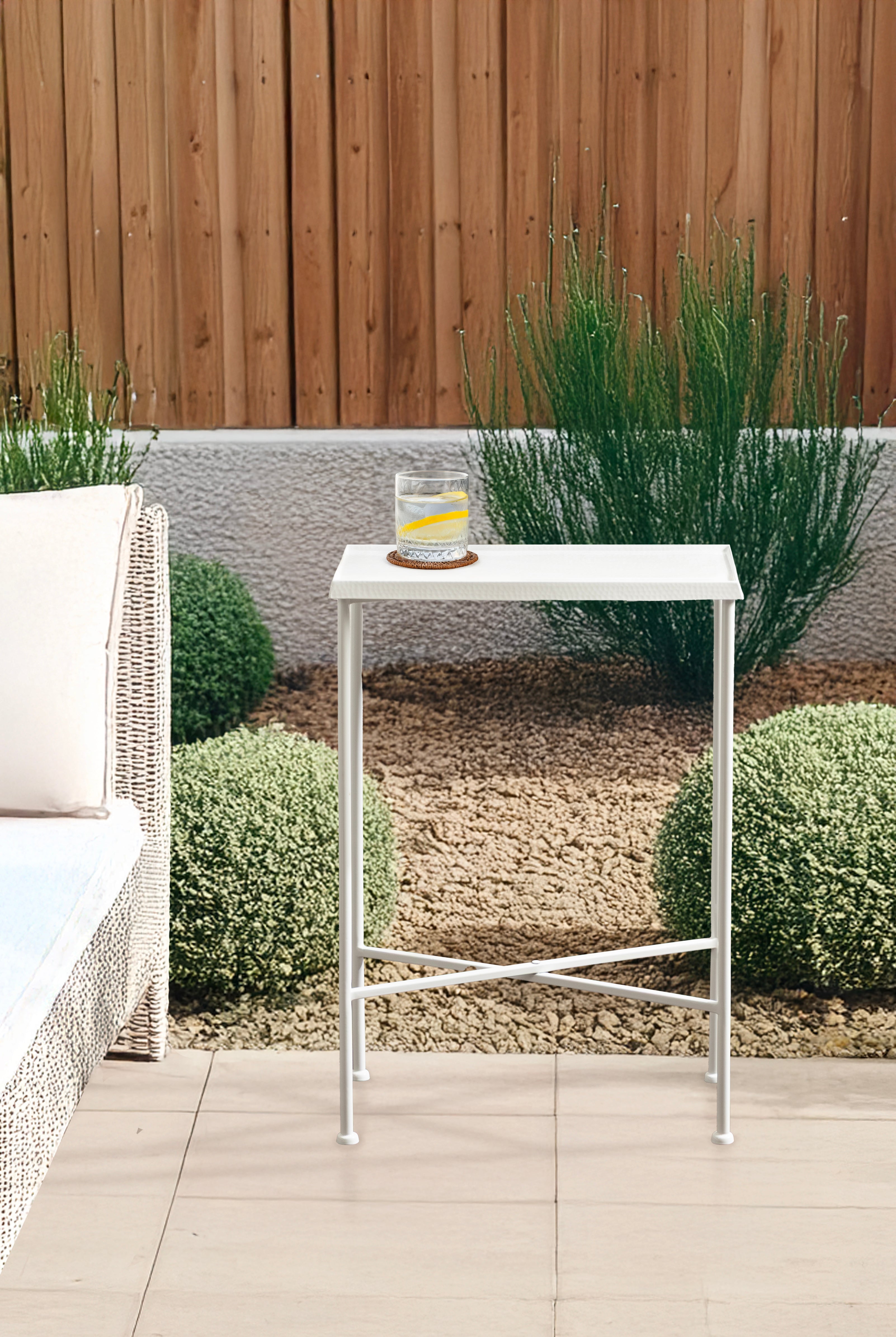 Side Table White 17x9x24 7
