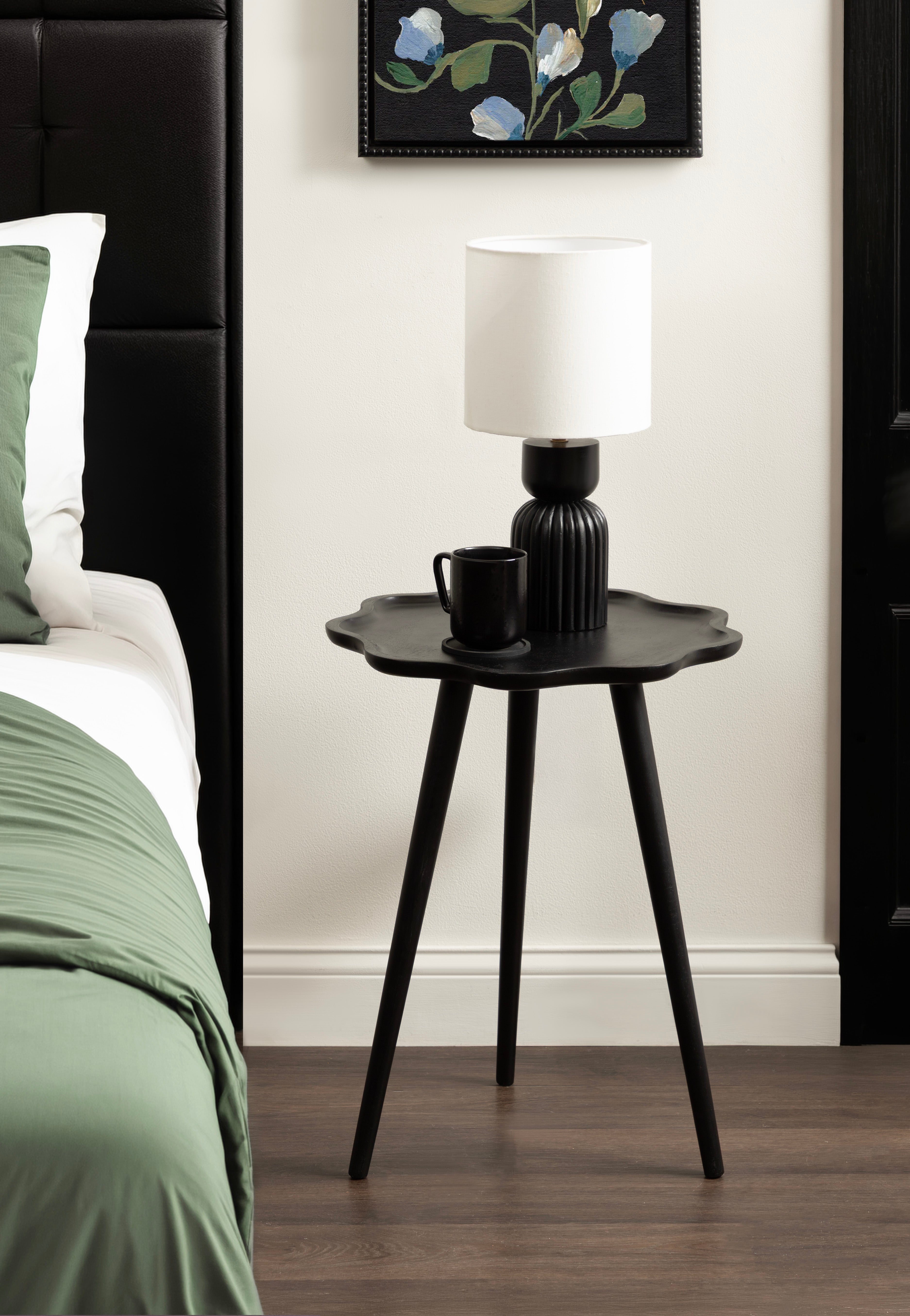 Side Table Black 19x19x24 6