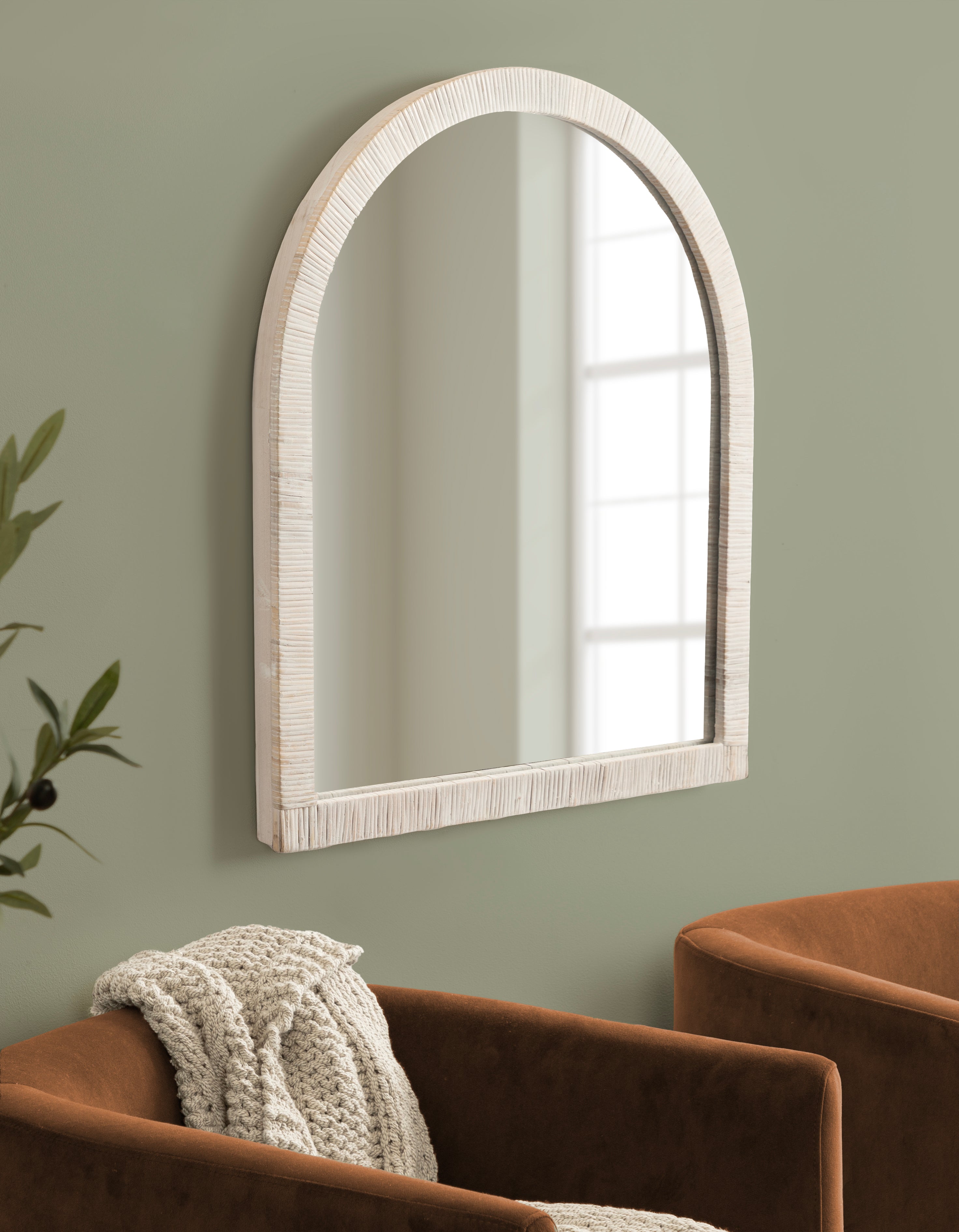 Arch Mirror 28x32
 White 7