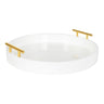 Lipton Round Decorative Tray with Metal Handles