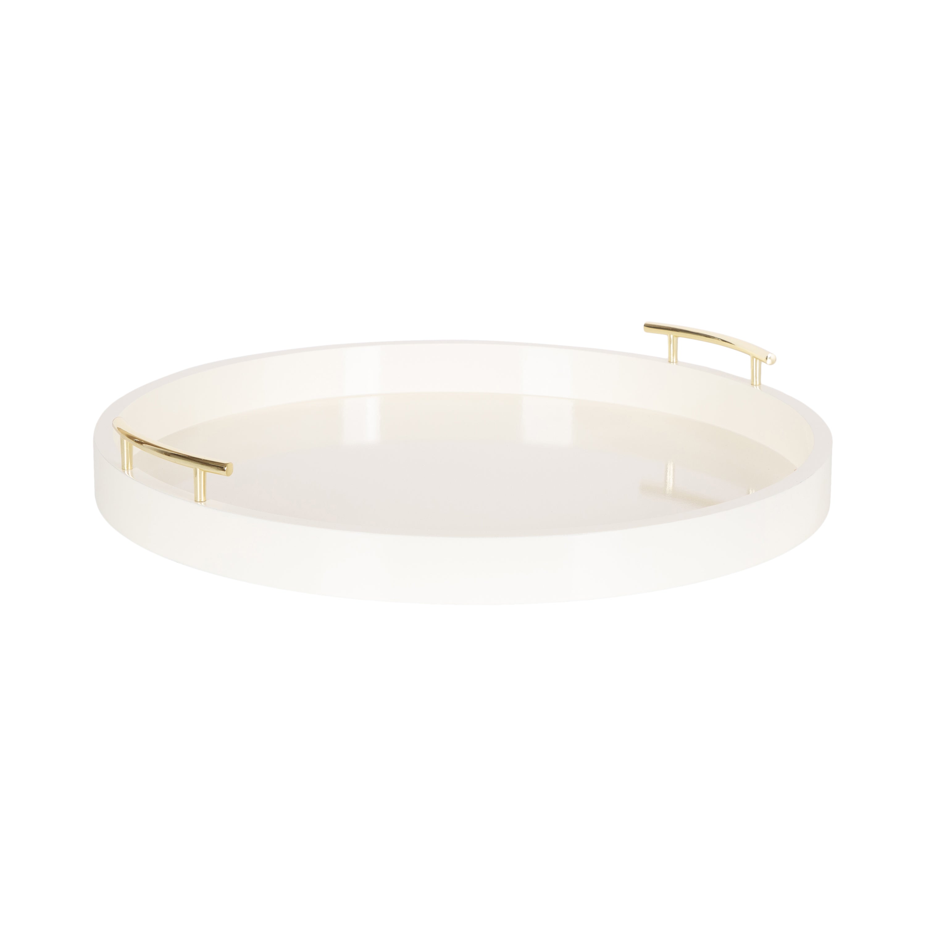 Single Tray 22" Diameter Ivory Gold 1