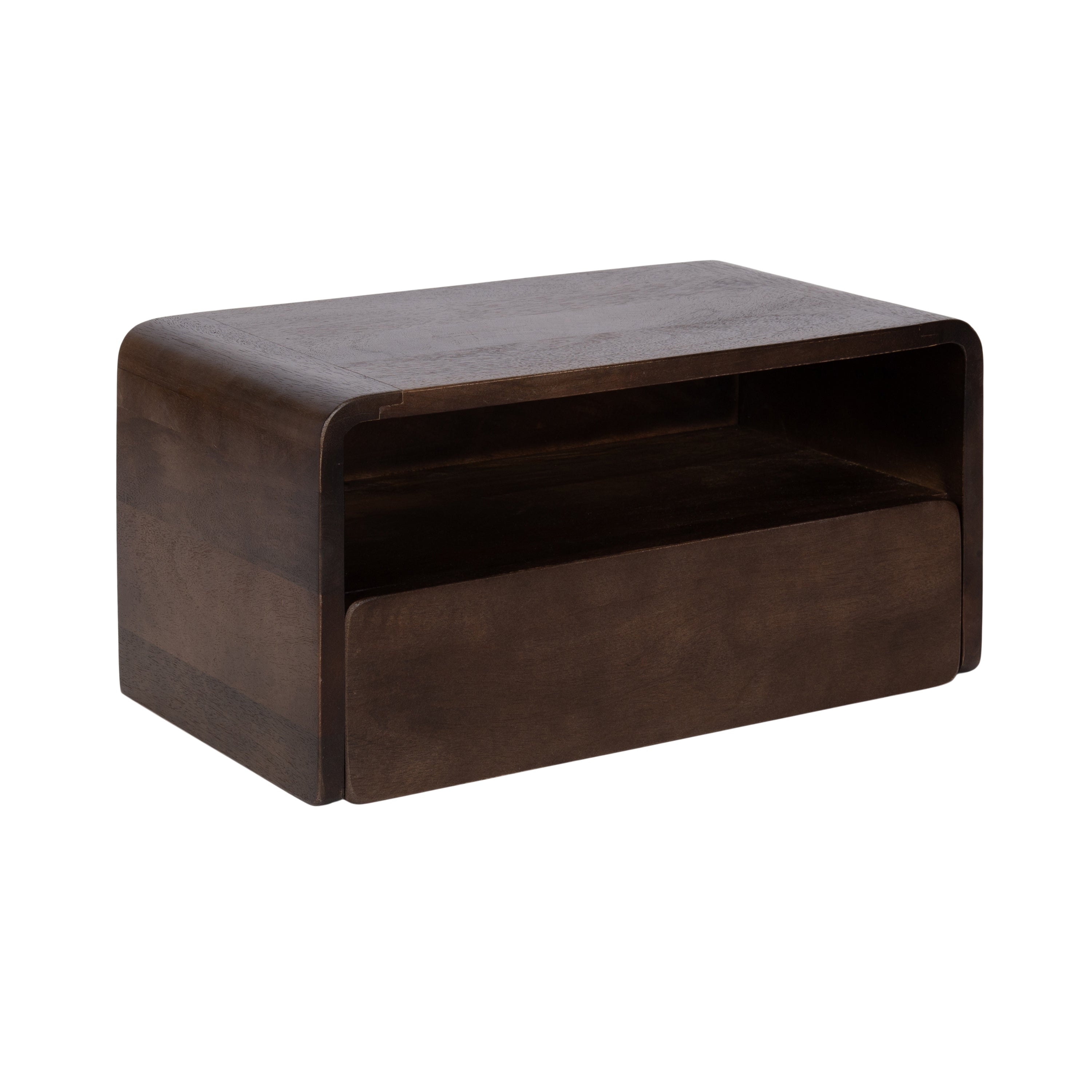 Floating Side Table Dark Brown 18x10x9 1
