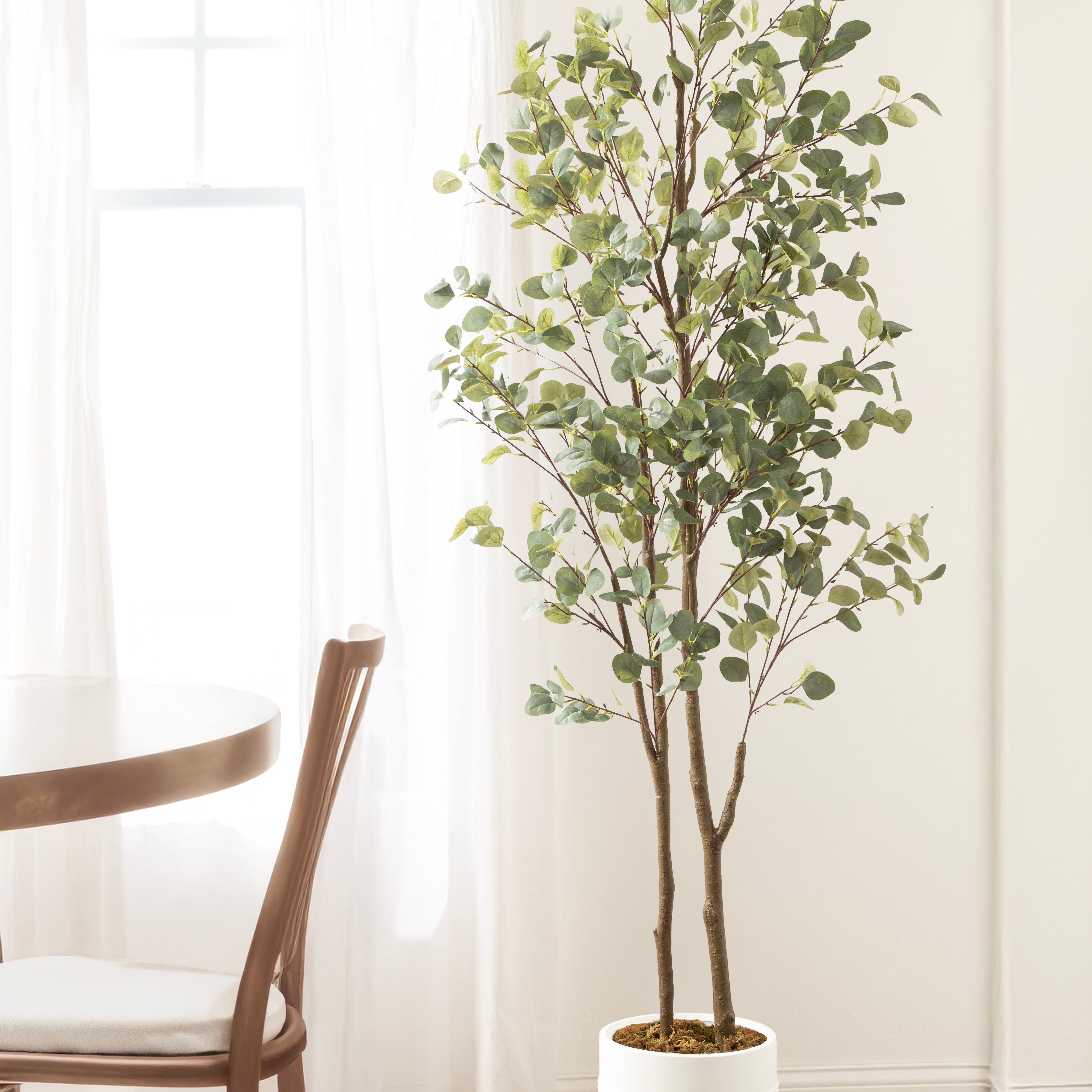 Faux Tree 8.5' White Rustic Brown 8