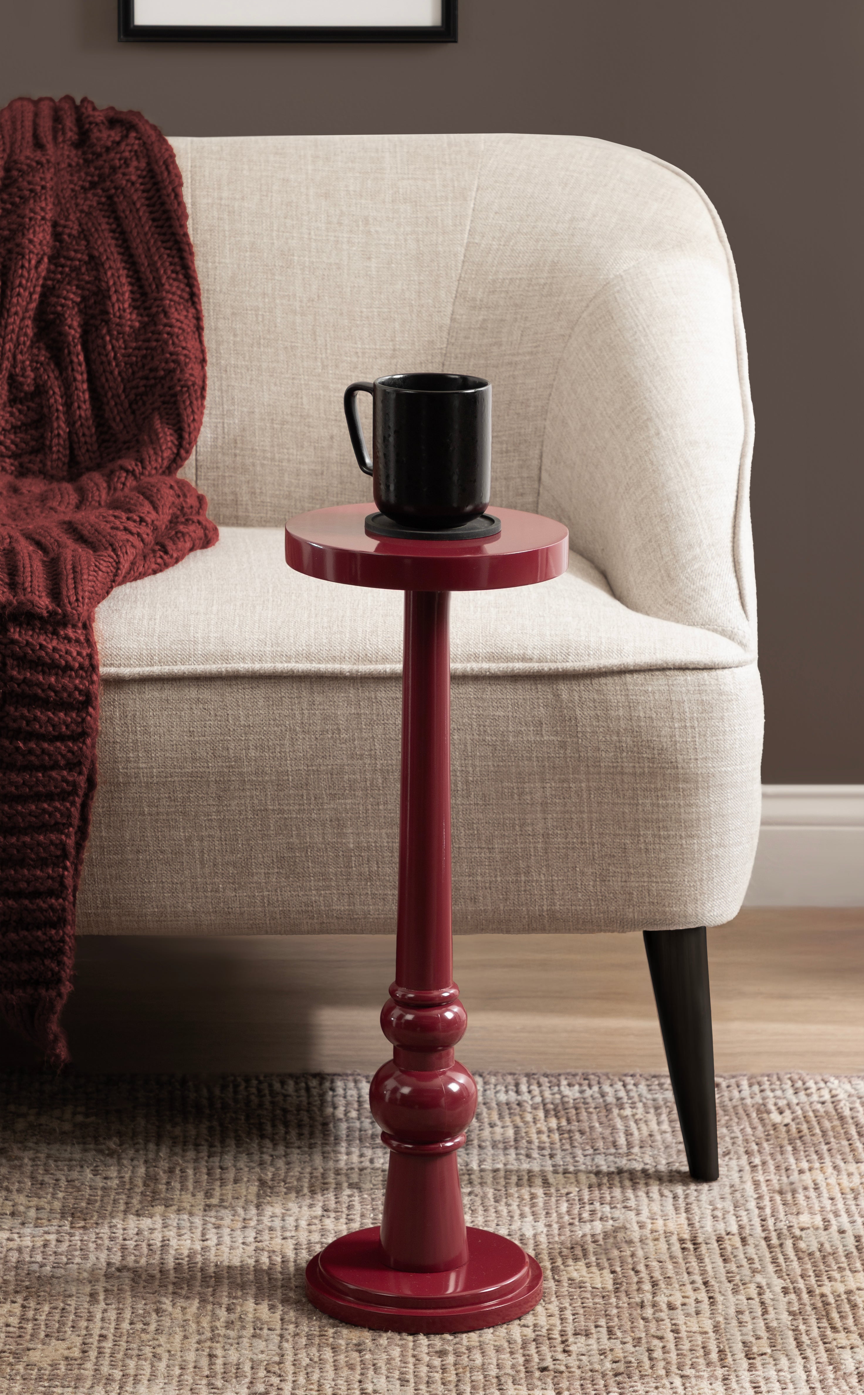 Side Table Red 8x8x23 6