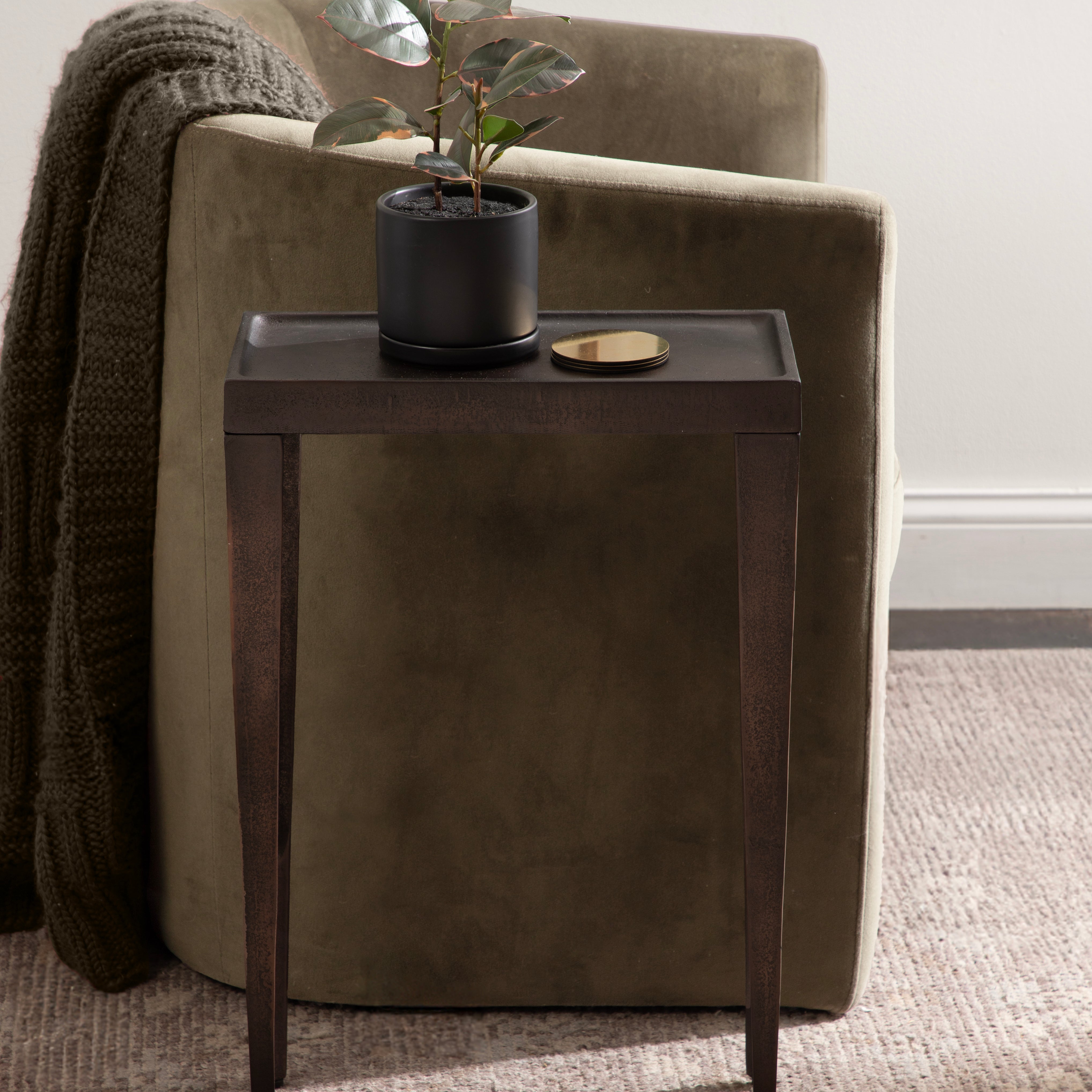 Side Table 16x8x25 Bronze 6