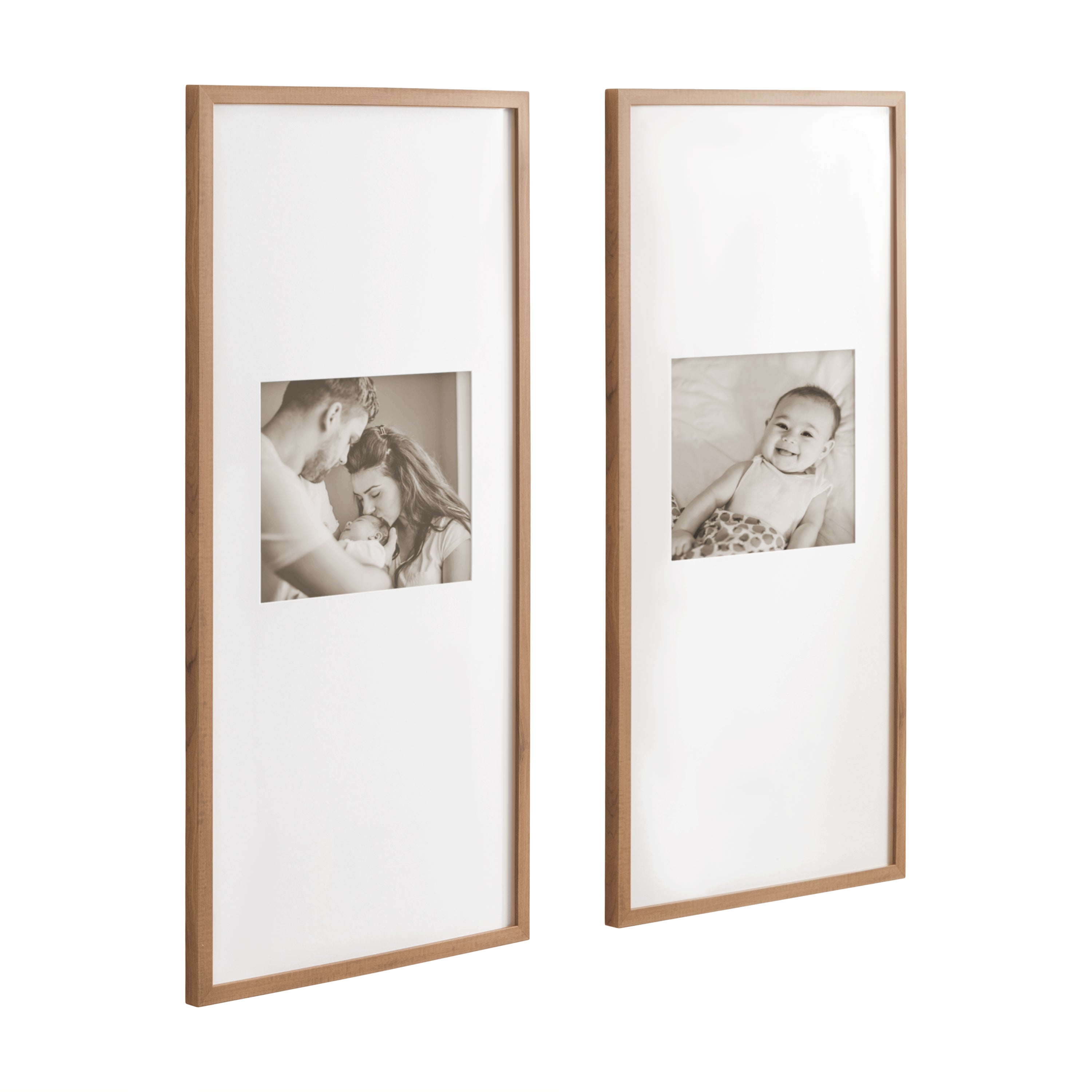 Wall Frame Brown 14x30 matted to 8x10 1