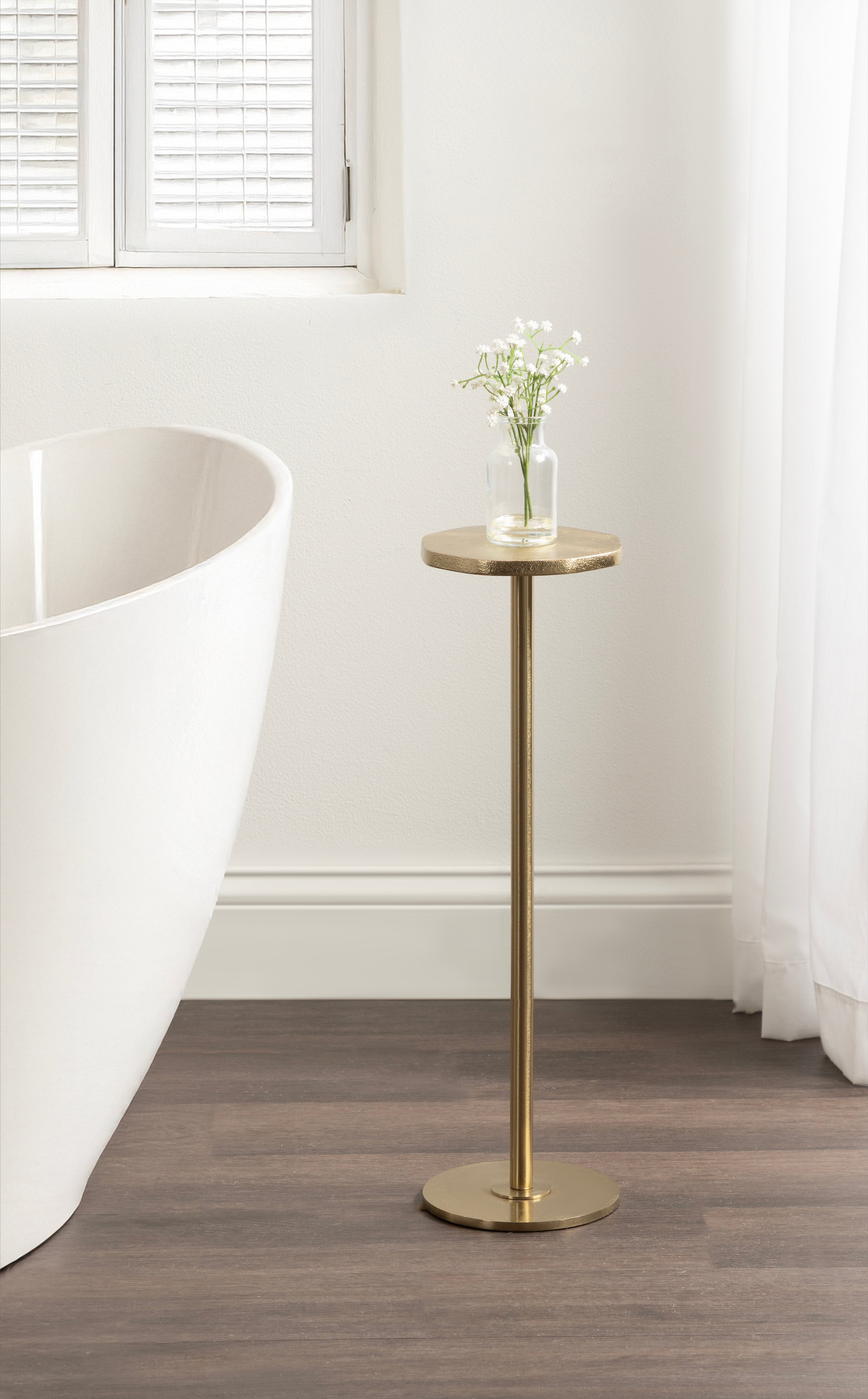 Drink Table Gold 7x7x22 7