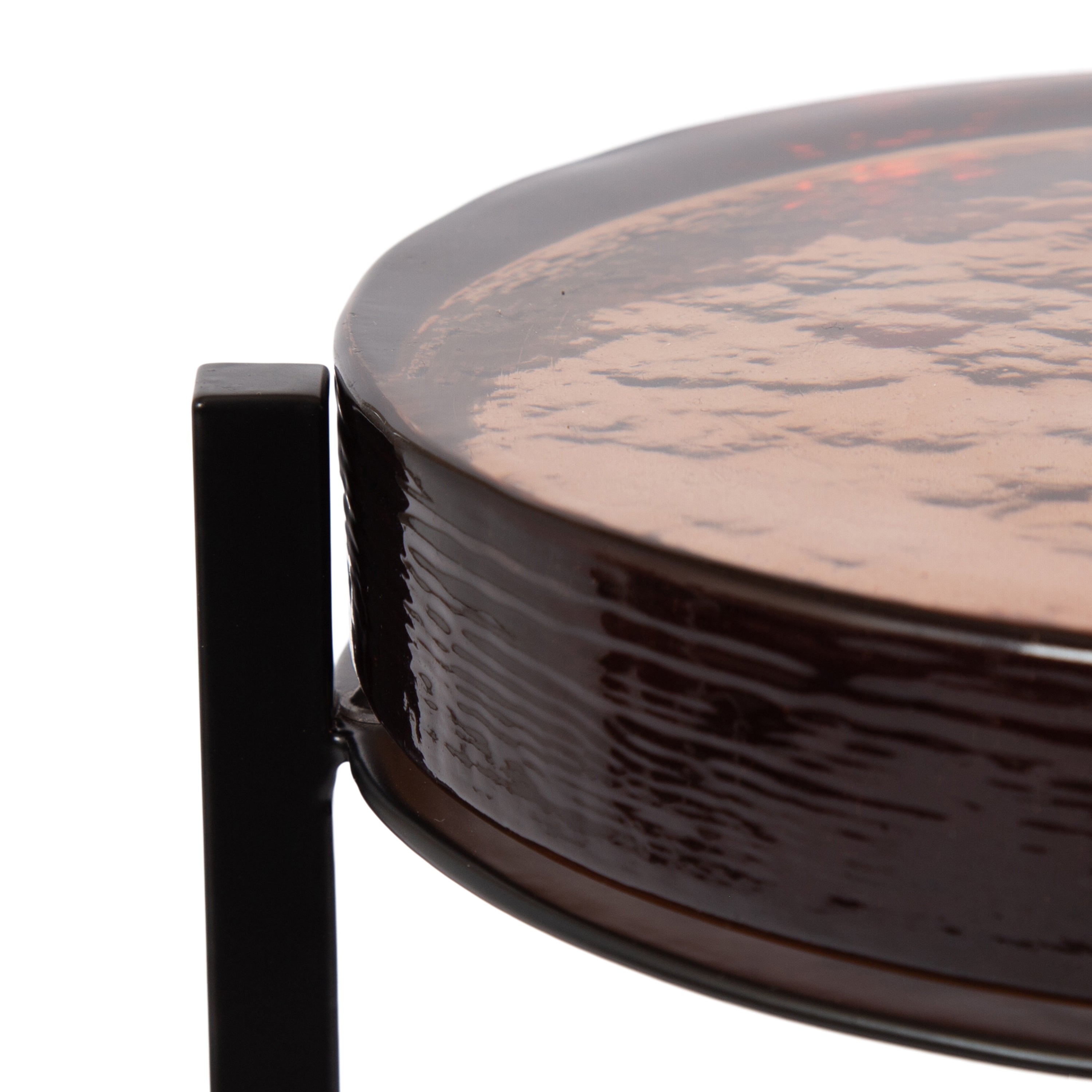 Drink Table Orange Black 9x9x23 3