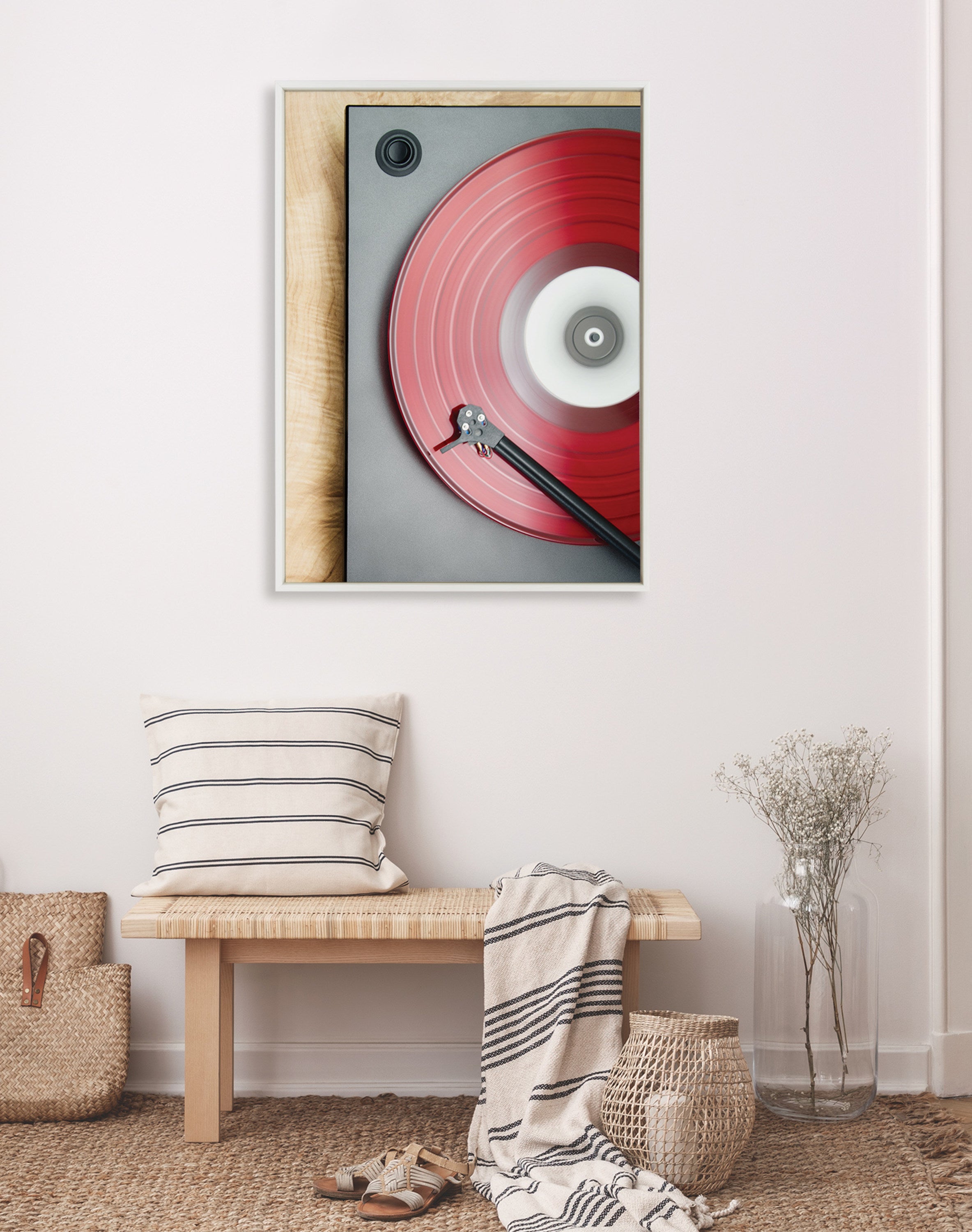 Sylvie Red Vinyl Framed Canvas by Emiko and Mark Franzen of F2Images
