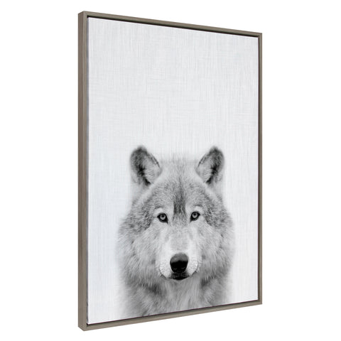 Sylvie Wolf Framed Canvas by Simon Te Tai
