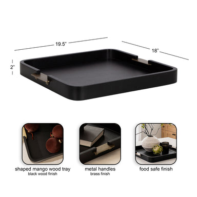 Serving Tray Black 18x20 2